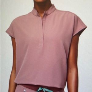 Figs Rafaela Oversized Scrub Top Mauve NWT